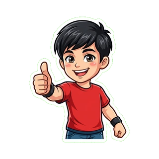 Chromux mascot thumbs up