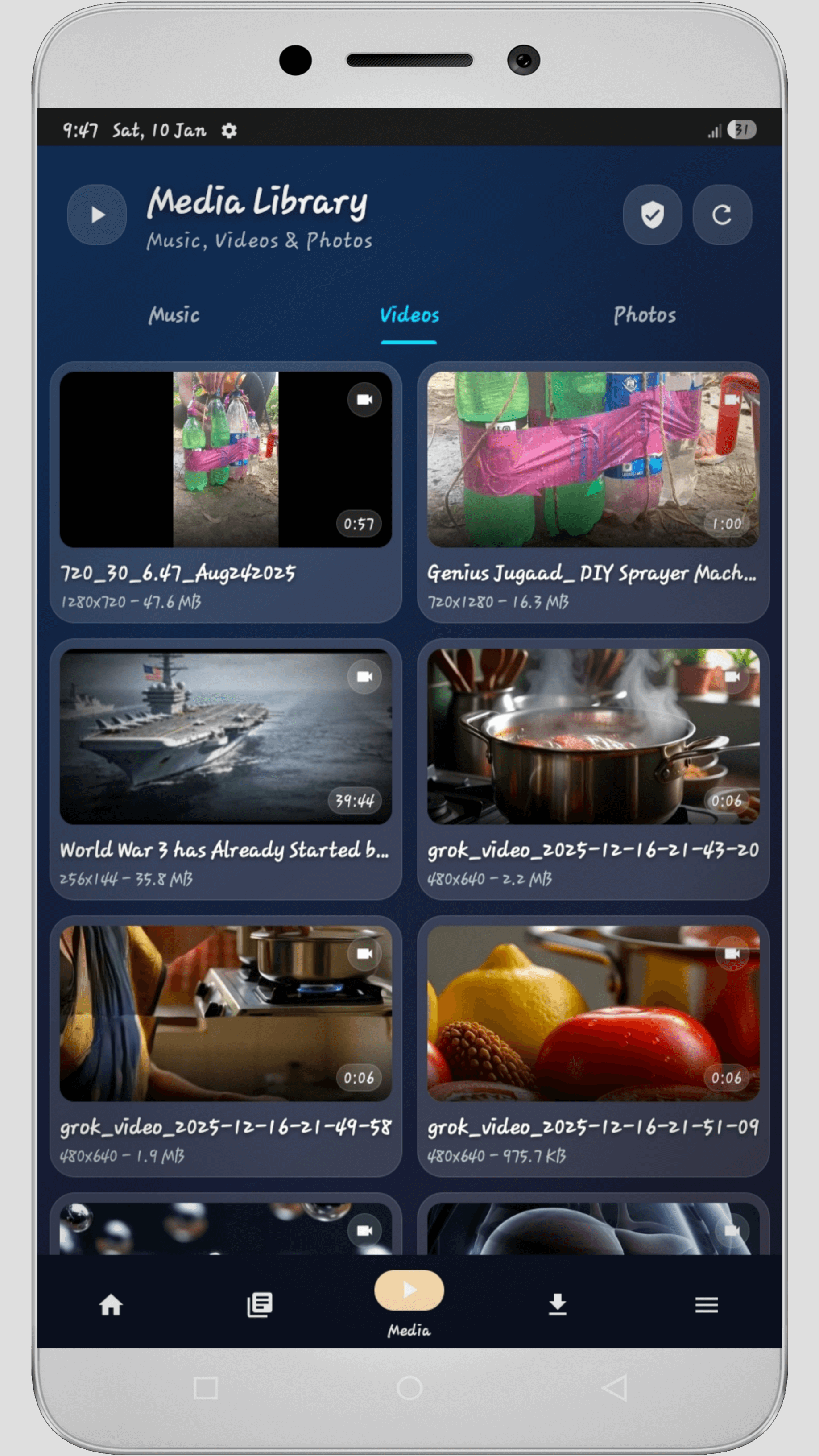 Chromux Browser Media Player Interface