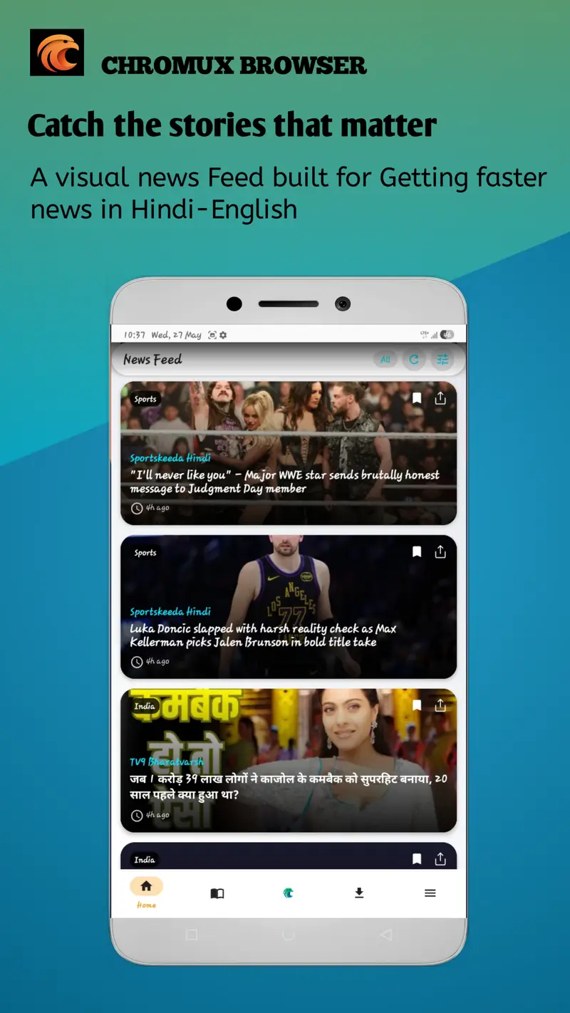 Chromux news feed